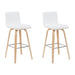 Vienna - Modern Swivel Bar Height Stool - Patterned Oak Wood Frame - Simple Home Plus