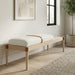 Nara - Linen Textured Fabric Upholstered Bench - Painted Natural - Simple Home Plus
