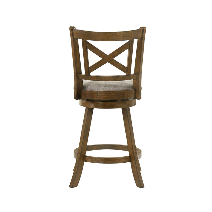 Kodi - Modern Farmhouse Swivel Wood Counter Height Kitchen Bar Stool - Simple Home Plus