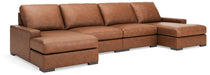 Calden - 4-Piece Sectional With Double Chaise - Caramel - Simple Home Plus