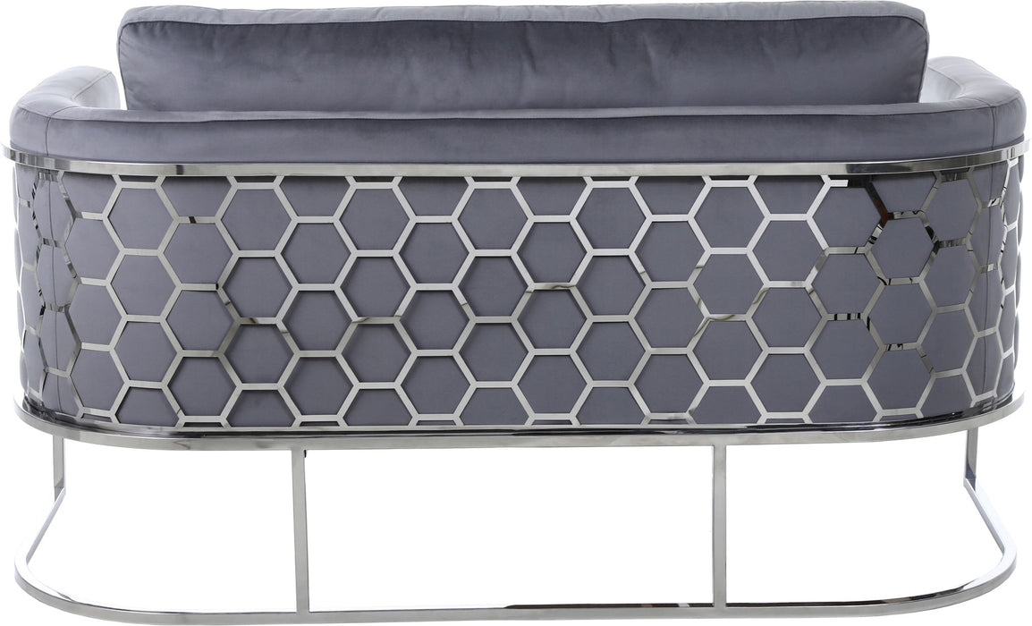Casa - Loveseat with Chrome Legs - Simple Home Plus