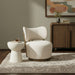 Elara - Velvet Upholstered Swivel Accent Chair - Stained Brown - Simple Home Plus