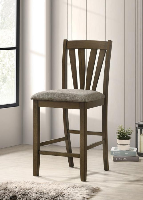 Canfield - Counter Height Dining Side Chair (Set of 2) - Brown - Simple Home Plus