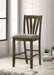 Canfield - Counter Height Dining Side Chair (Set of 2) - Brown - Simple Home Plus