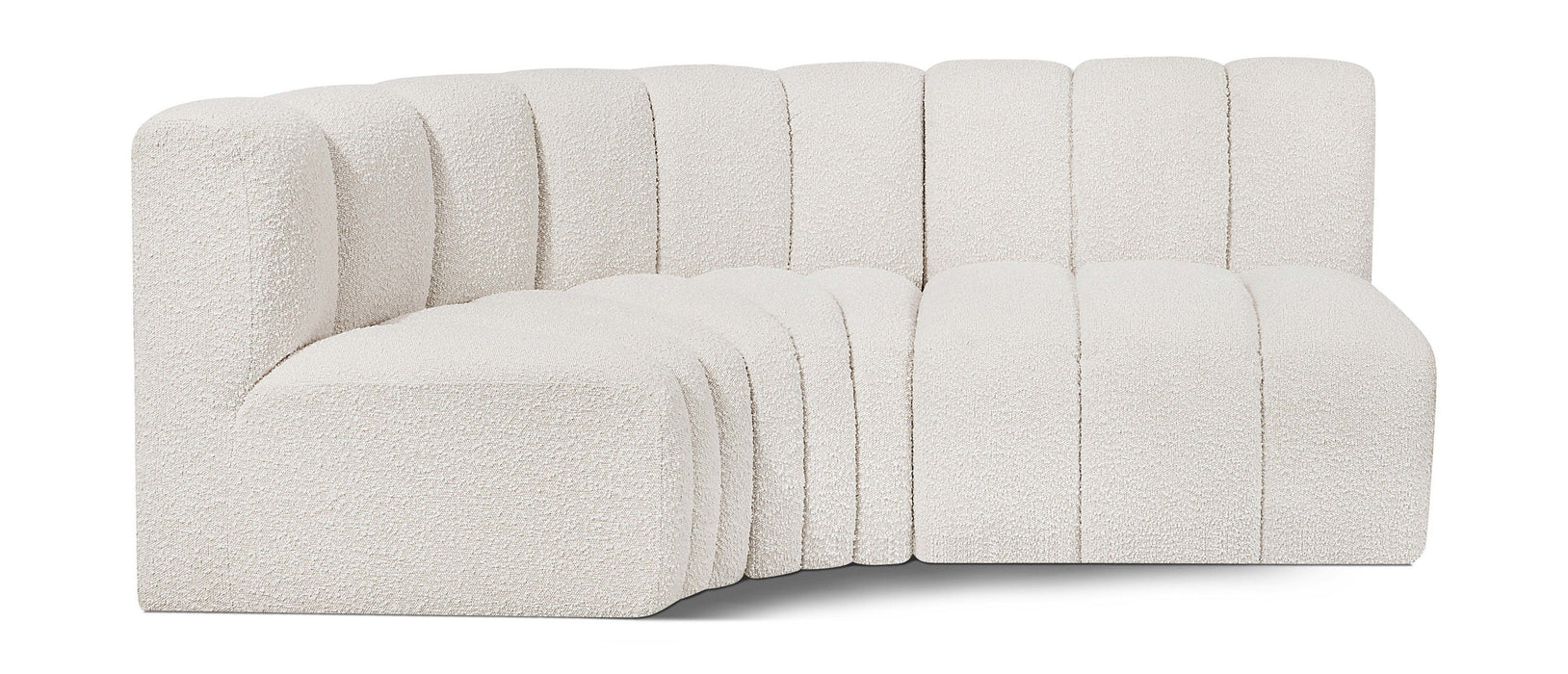 Arc - Boucle Fabric 3 Piece Sofa - Simple Home Plus