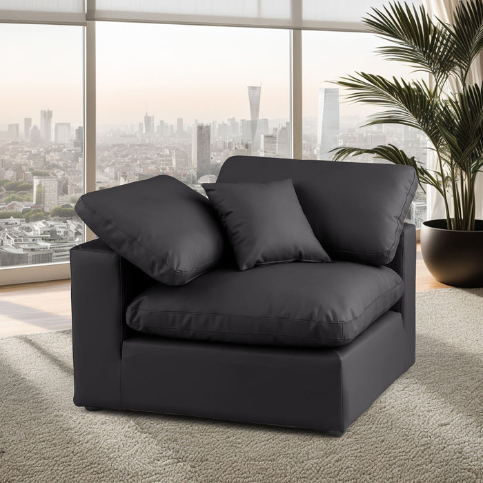 Comfy - Faux Leather Corner Chair - Simple Home Plus