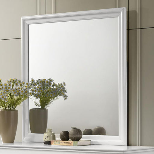 Louis Philippe - 38.25" Dresser Mirror - White - Simple Home Plus
