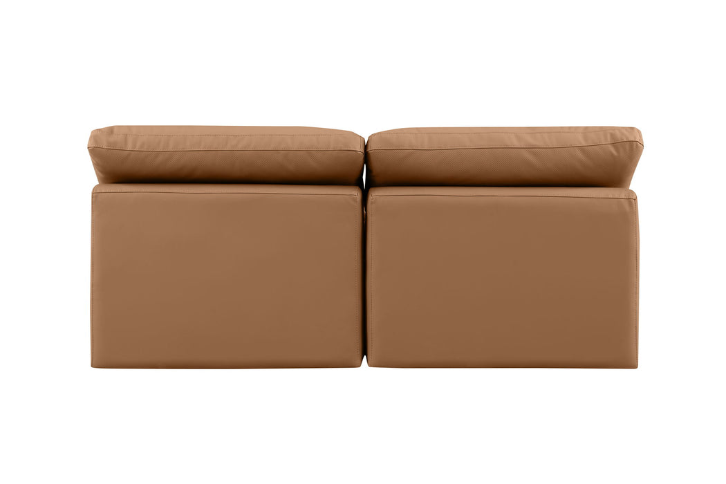 Indulge - Faux Leather 2 Seat Modular Armless Sofa - Simple Home Plus