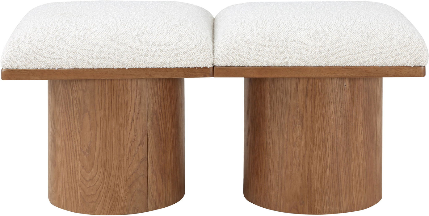 Pavilion - 2 Piece Modular Bench With Brown Base - Simple Home Plus