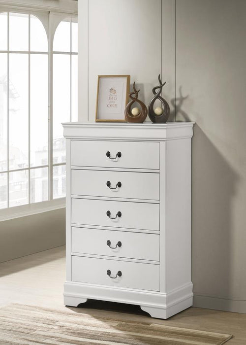Louis Philippe - Five-drawer Chest - Simple Home Plus
