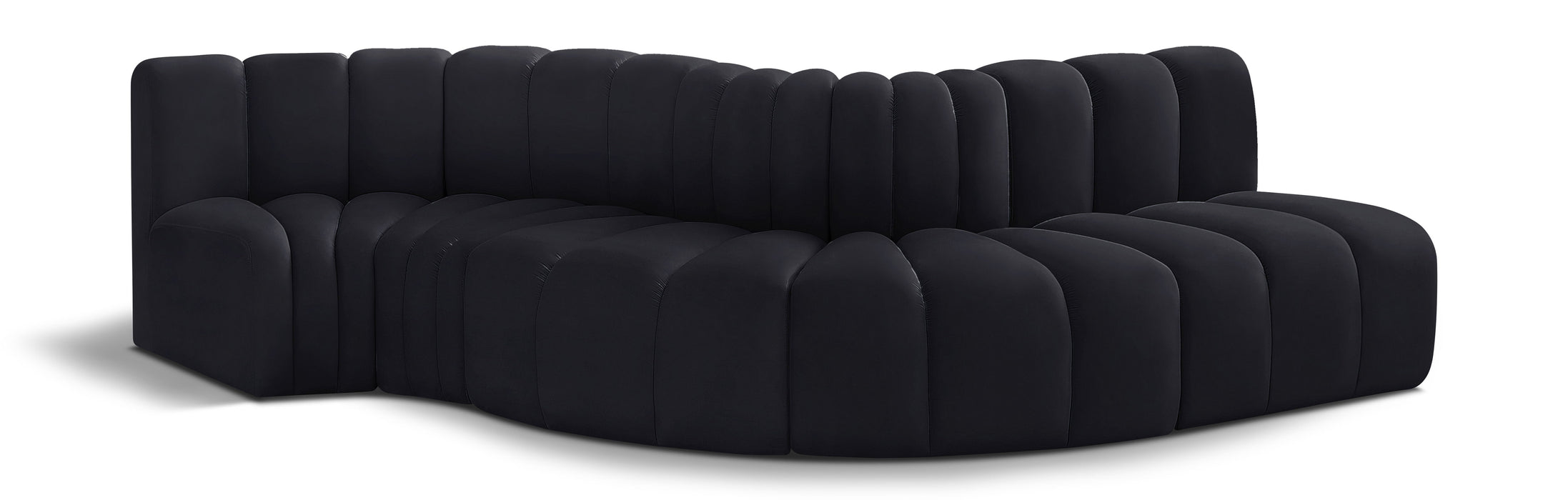 Arc - Velvet 5 Piece Modular Sofa - Simple Home Plus