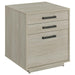 Loomis - 3-Drawer Home Office File Cabinet - Whitewashed Gray - Simple Home Plus
