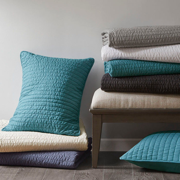 Keaton - Twin Reversible Coverlet Set - White - Simple Home Plus