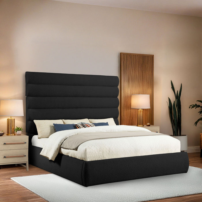 Adam - Boucle Fabric Bed With 70.5" Headboard - Simple Home Plus