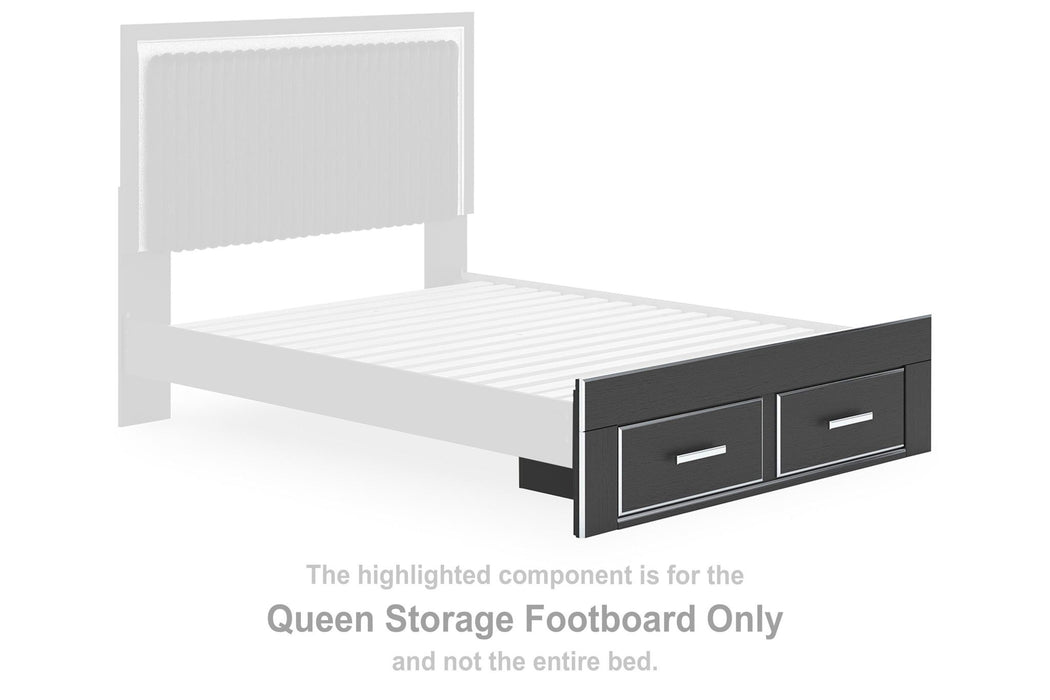 Zuraleus - Queen Storage Footboard - Black - Simple Home Plus