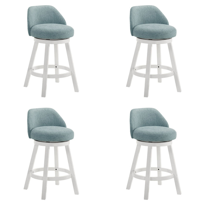 Erika - Modern Transitional Swivel Wood Counter Height Kitchen Bar Stool - Simple Home Plus