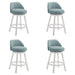 Erika - Modern Transitional Swivel Wood Counter Height Kitchen Bar Stool - Simple Home Plus