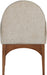 Waldorf - Chenille Dining Arm Chair With Brown Legs - Simple Home Plus