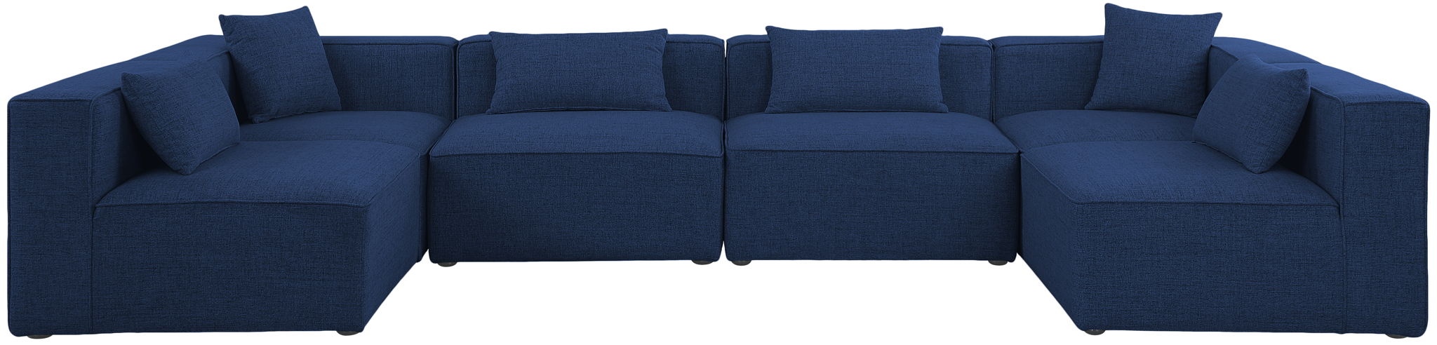 Cube - Linen 6 Piece Modular Armless Sectional - Simple Home Plus
