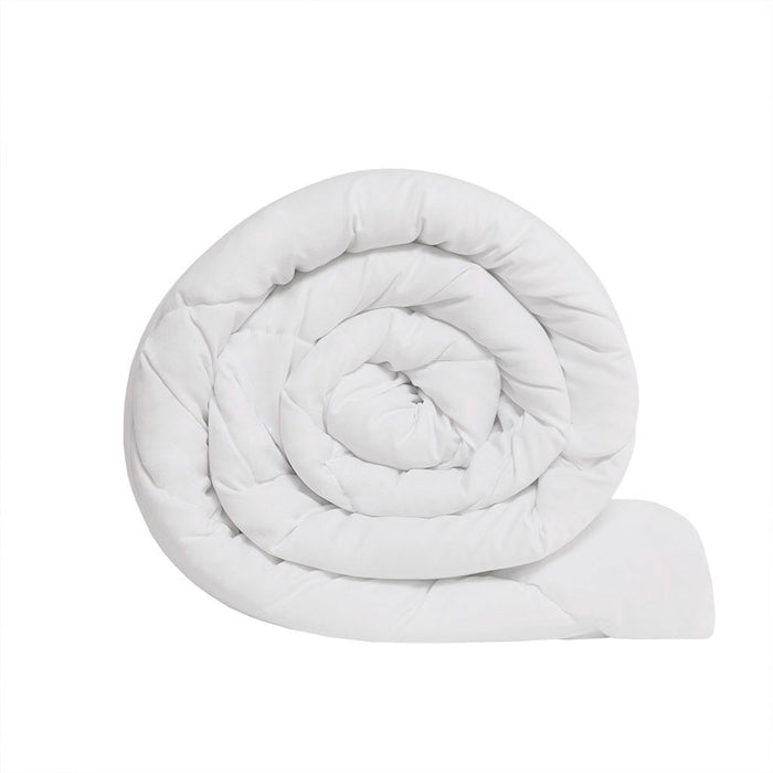 Microfiber With HeiQ Smart Temp - Oversized Down Alt Queen Comforter With HeiQ Smart Temp Treatment - White - Simple Home Plus