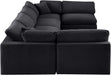 Comfy - 6 Piece Velvet Modular Armless Sectional - Simple Home Plus