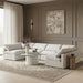Indulge - Linen 6 Piece Modular U-Shaped Sectional - White - Simple Home Plus