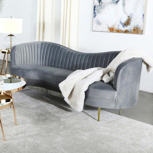 Sophia - Upholstered Channel Tufted Sofa - Simple Home Plus