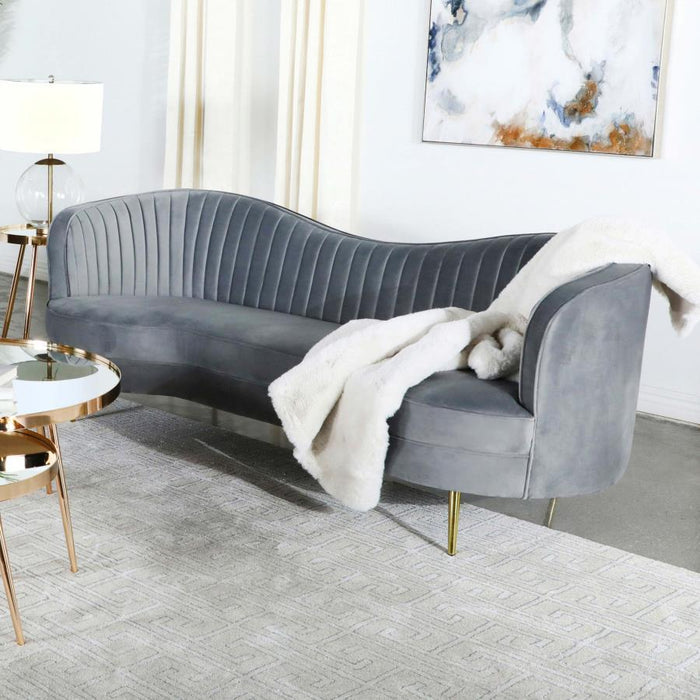Sophia - Upholstered Channel Tufted Sofa - Simple Home Plus