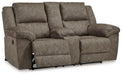 Laresview - Fossil - Dbl Reclining Loveseat with Console - Simple Home Plus