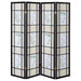 Catabella - 4-Panel Room Divider Folding Shoji Screen Floral - Black - Simple Home Plus