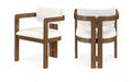 Ravina - Upholstered Dining Chair With Stained Brown Base (Set of 2) - Simple Home Plus