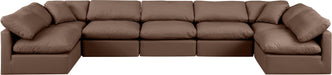 Indulge - Faux Leather 7 Piece Modular U-Shaped Sectional - Simple Home Plus