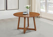 Dinah - Round Solid Wood Dining Table - Walnut - Simple Home Plus