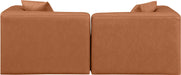 Cube - Modular 2 Piece Sofa - Cognac - Simple Home Plus