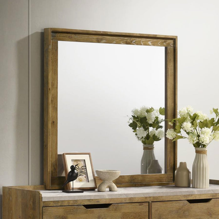 Henderson - Dresser Mirror - Medium Oak - Simple Home Plus