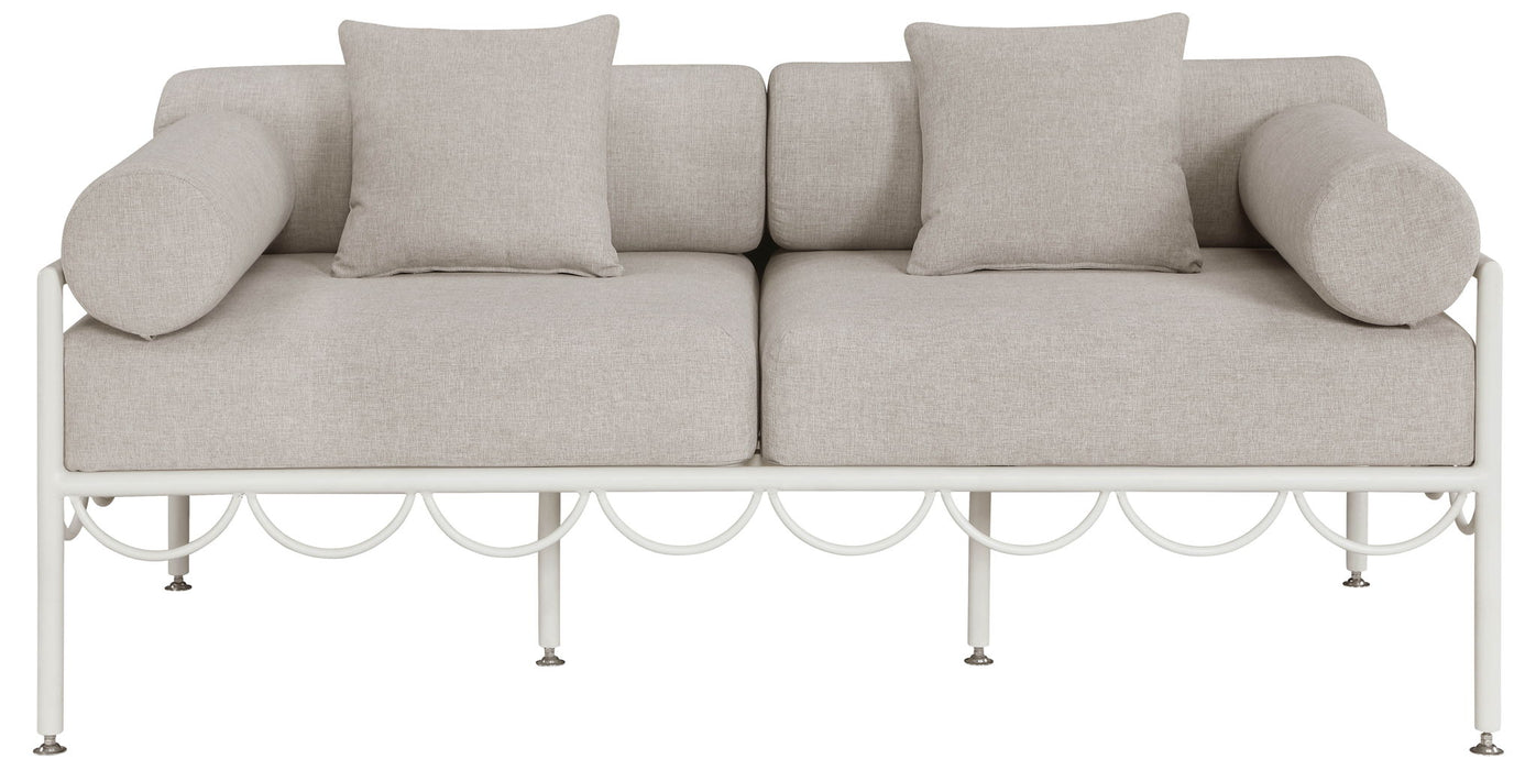 Portofino - Resilient Water Repellent Fabric 69.75" Upholstered Outdoor Patio Loveseat - Simple Home Plus