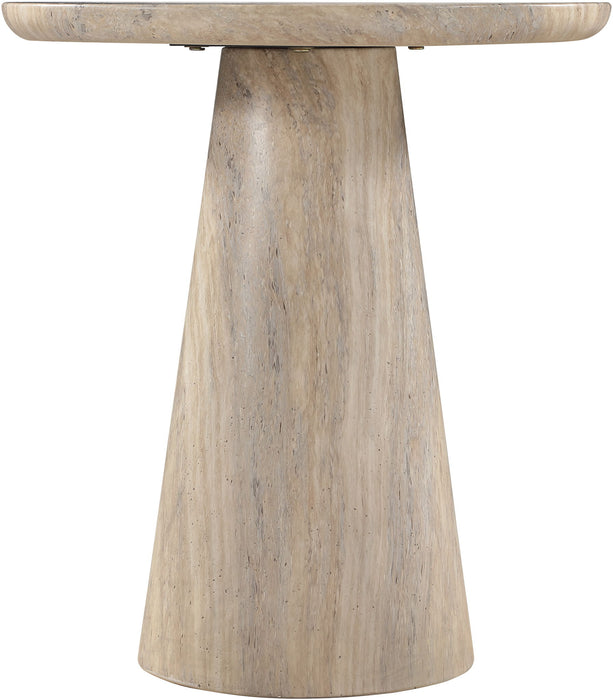 Cassino - Concrete Indoor/Outdoor End Table - Travertine - Simple Home Plus