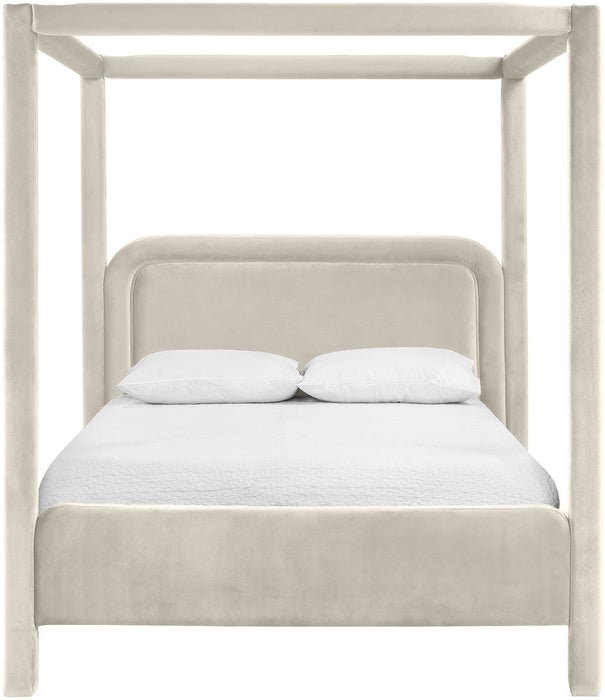 Salina - Velvet Upholstered Bed - Simple Home Plus