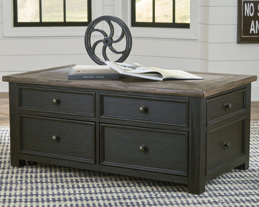 Tyler Creek - Grayish Brown / Black - Lift Top Cocktail Table - Simple Home Plus