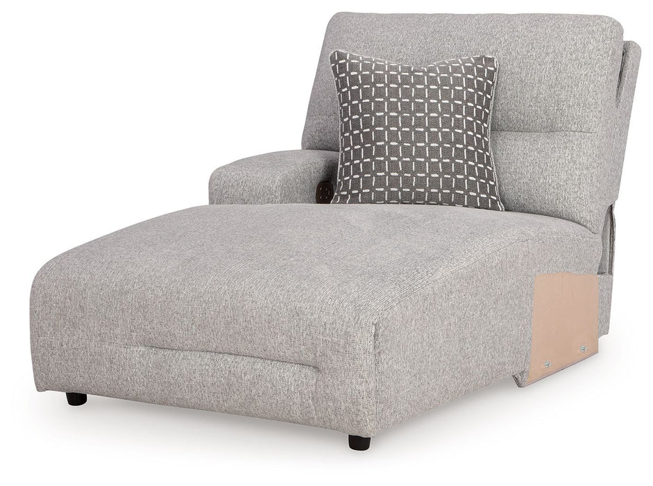 Acklen Place - Laf Power Reclining Back Chaise - Pewter - Simple Home Plus