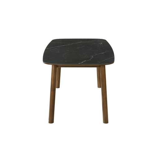 Emorie - Rectangle Wood Dining Table - Black / Walnut - Simple Home Plus
