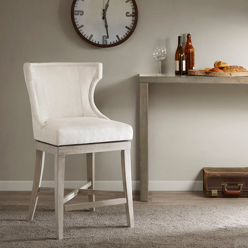 Carson - Counter Stool With Swivel Seat - Cream - Simple Home Plus