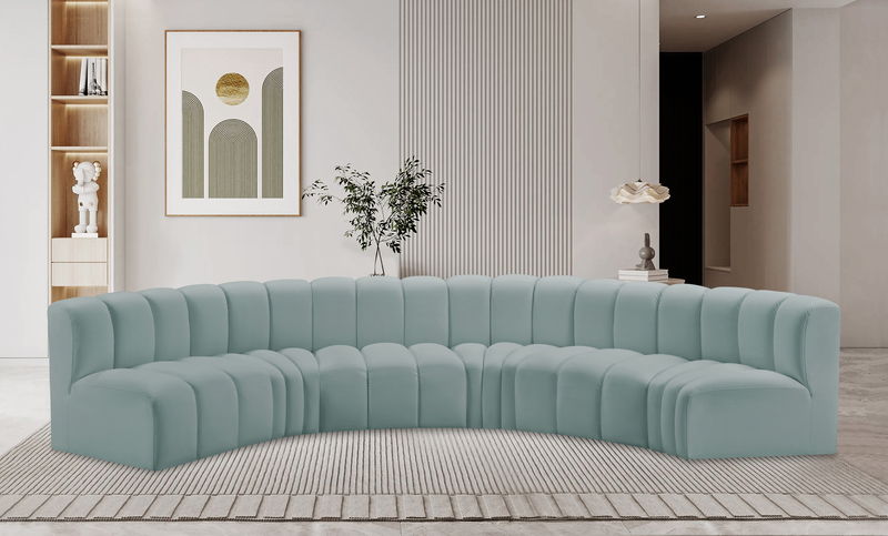 Arc - Faux Leather 6 Piece U-Shaped Modular Sofa