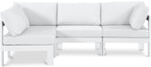 Nizuc - Outdoor Patio 4 Piece Modular Sectional With White Frame - Simple Home Plus