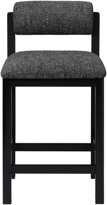 Roundhill - Fabric Counter Stool - Black Frame - Simple Home Plus