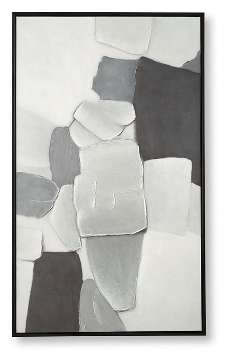 Adilson - White / Gray / Black - Wall Art - Simple Home Plus