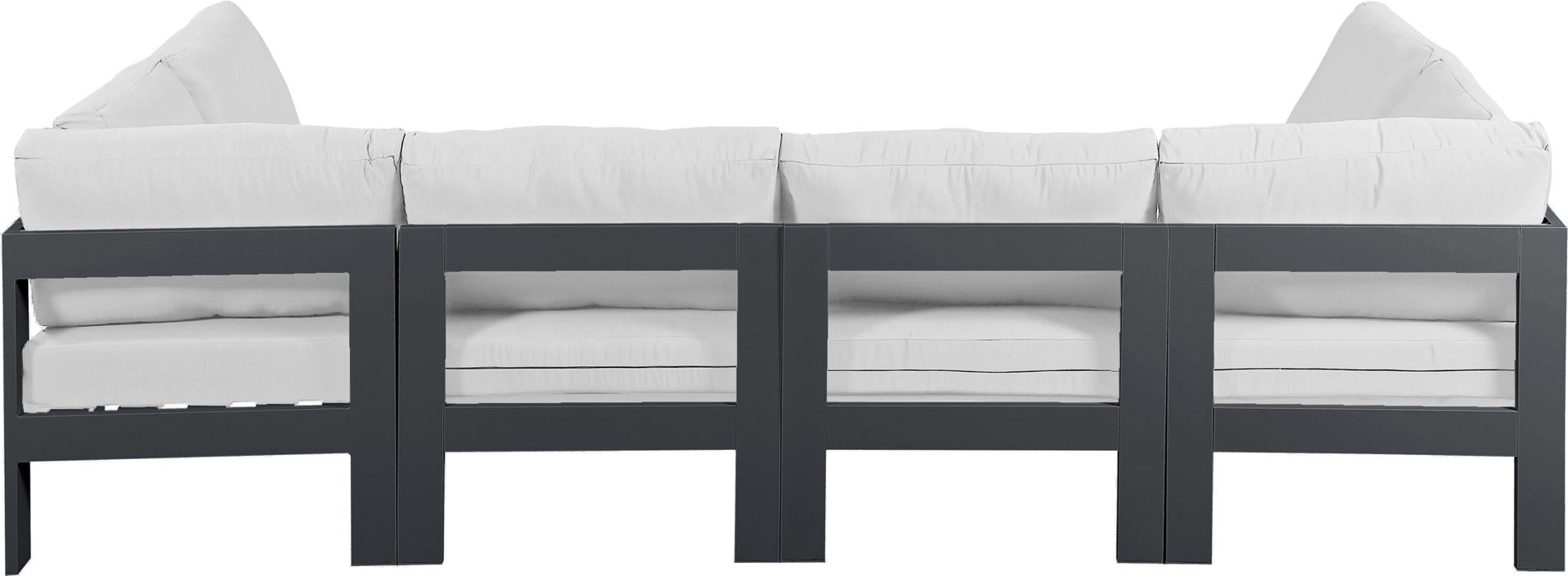 Nizuc - Outdoor Patio 6 Piece Modular Sectional With Gray Frame - Simple Home Plus