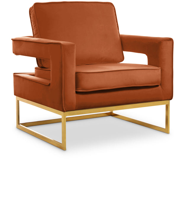 Noah - Accent Chair with Gold Legs - Simple Home Plus