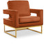 Noah - Accent Chair with Gold Legs - Simple Home Plus
