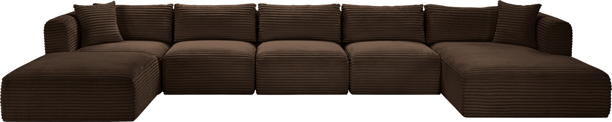 Shaggy - 6 Piece Modular Sectional With Chaise And Ottoman - Simple Home Plus